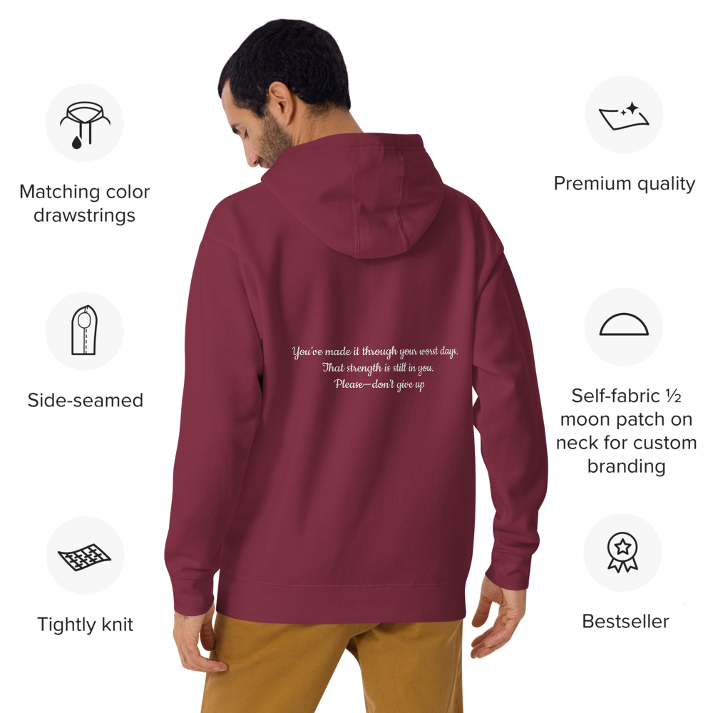 Still Collection - Maroon Hoodie